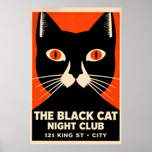 Affiche du Black Cat Jazz Club, Impression d'anima