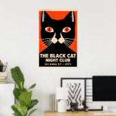 Affiche du Black Cat Jazz Club, Impression d'anima (Bureau à domicile)