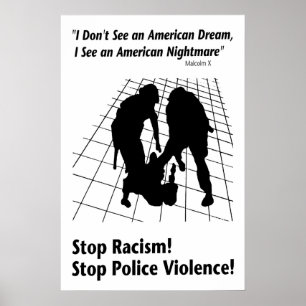 Affiche du Black Panther des années 1970 - Arrêtez