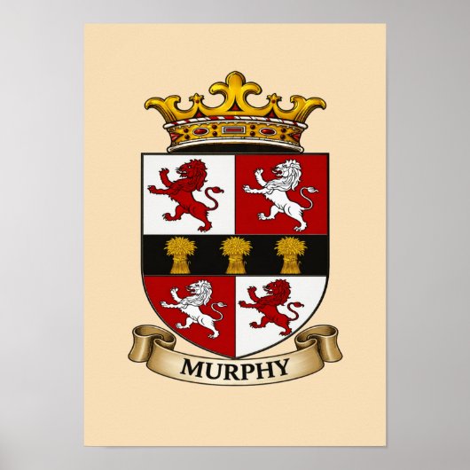 Affiche du blason de la famille Murphy (Devant)