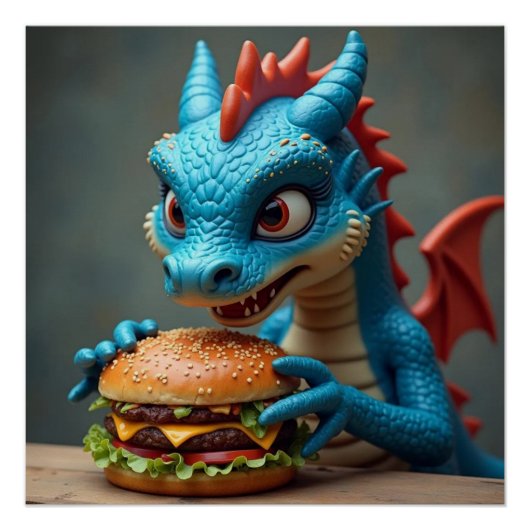 Affiche du Burger de Jake Dragon (Devant)