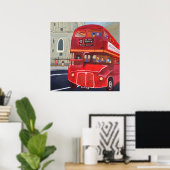 Affiche du bus rouge de Londres (Bureau à domicile)