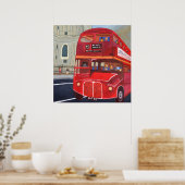Affiche du bus rouge de Londres (Cuisine)