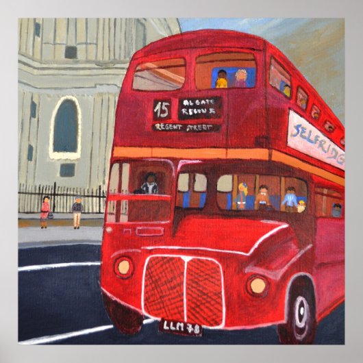 Affiche du bus rouge de Londres (Devant)