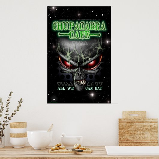 Affiche du café Chupacabra 23X35 (Cuisine)