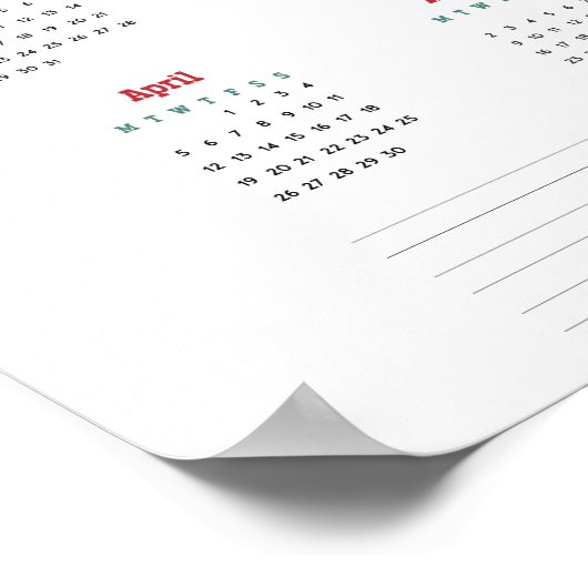 Affiche du calendrier 2021 (Coin)