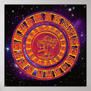 Affiche du calendrier à compte long maya