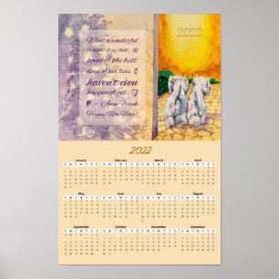 Affiche du calendrier annuel 2022 de Westie