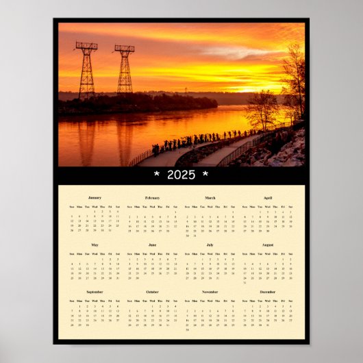 Affiche du calendrier du barrage Conowingo 2025 Su (Devant)