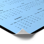 Affiche du calendrier du mur de la Chouette de l'E (Coin)