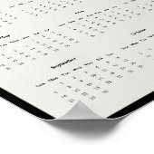 Affiche du calendrier du mur du pont de Manhattan  (Coin)