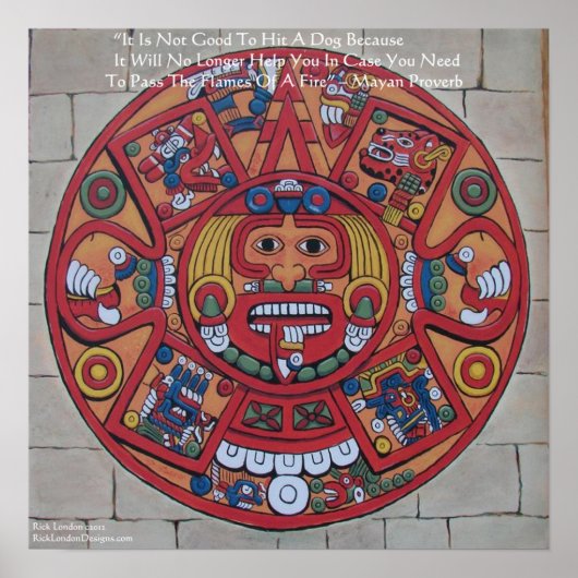 Affiche du Calendrier Maya et proverbes (Devant)