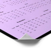 Affiche du calendrier mural des fleurs de printemp (Coin)