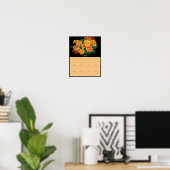 Affiche du calendrier mural des fleurs de printemp (Bureau à domicile)
