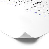 Affiche du calendrier Wasp 2022 - Lundi début (Coin)