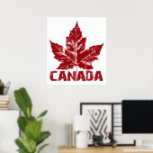 Affiche du Canada Affiche de la feuille d'érable d (Bureau à domicile)