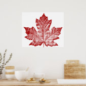 Affiche du Canada Affiche de la feuille d'érable d (Cuisine)