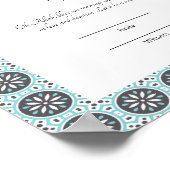 affiche du certificat de nikkah musulman bleu (Coin)