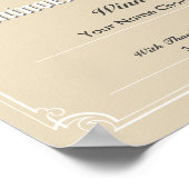 Affiche du certificat du gagnant de la compétition (Coin)