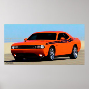 AFFICHE DU CHALLENGEUR DROITE DE 2012 DODGE