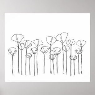 Affiche du champ de pavot