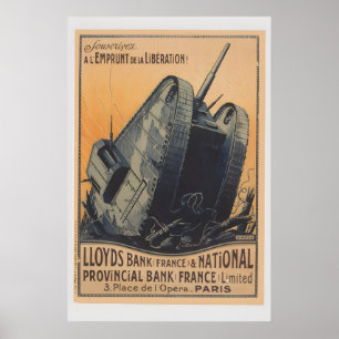 Affiche du Char Français 1918 - Lloyds Bank