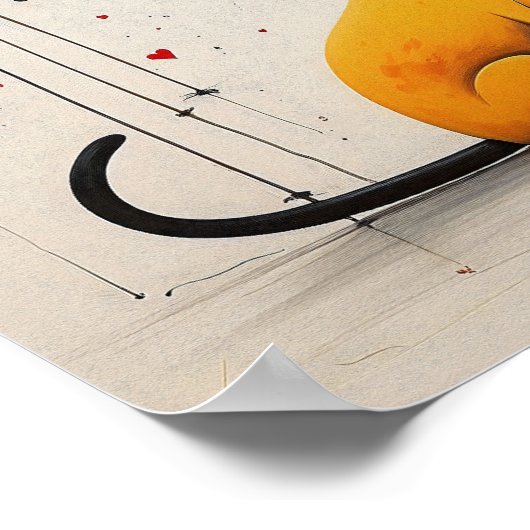 affiche du chat chien : Inspiré par Miró (Coin)