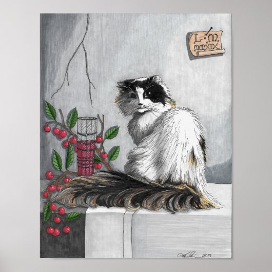Affiche du chat de Vermeer (Kaylee) (Devant)