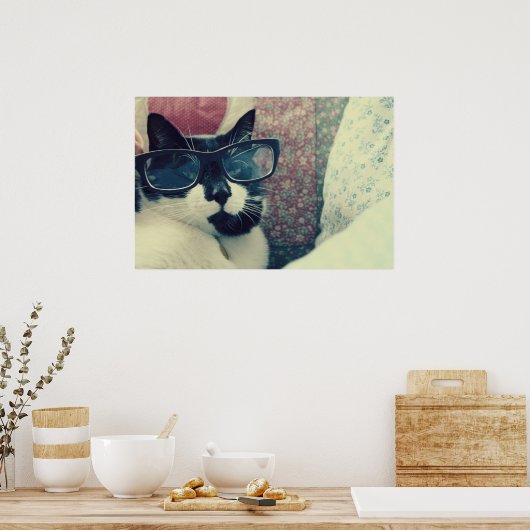 affiche du chat hipster (Cuisine)