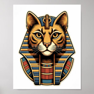 Affiche du Chat Pharaon Égyptien – Mur de l'Égypte