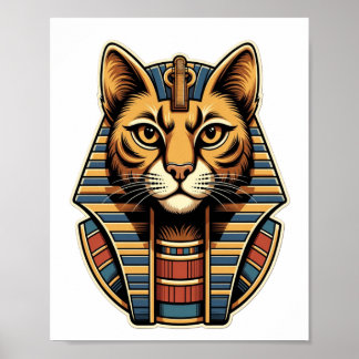 Affiche du Chat Pharaon Égyptien – Mur de l'Égypte