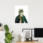 affiche du chat tabby (Bureau à domicile)