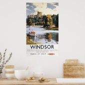 Affiche du château de Windsor sur les chemins de f (Cuisine)