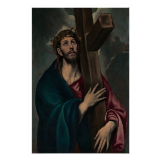 Affiche du Christ portant la Croix (Sombre)