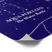 Affiche du ciel nocturne du comté de Marin Bleu (Coin)