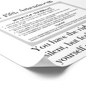 Affiche du cinquième amendement (Coin)