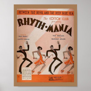 affiche du club de jazz afro-américain vintage