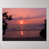Affiche du coucher de soleil à Hawaï (Devant)