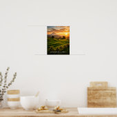 Affiche du coucher de soleil de la terrasse de riz (Cuisine)