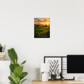 Affiche du coucher de soleil de la terrasse de riz (Bureau à domicile)