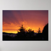 Affiche du coucher de soleil en Alaska (Devant)