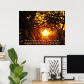 Affiche du coucher de soleil en herbe étincelante (Bureau à domicile)