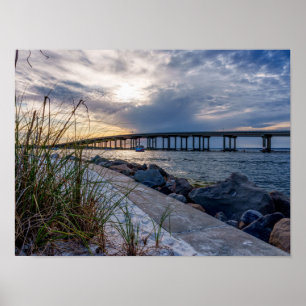 Affiche du coucher de soleil sur Destin East Pass
