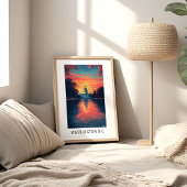 Affiche du coucher de soleil sur le Capitole de Wa