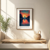 Affiche du coucher de soleil sur le Capitole de Wa