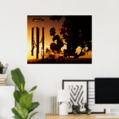 affiche du coucher du soleil (Bureau à domicile)