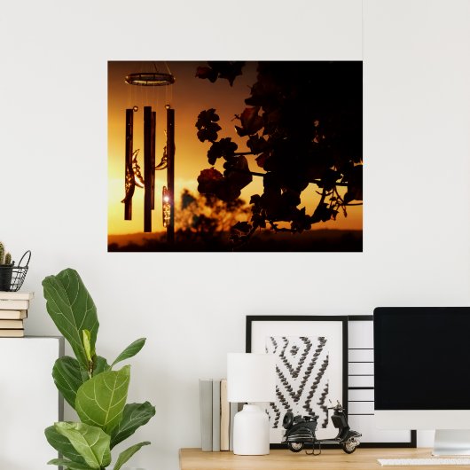 affiche du coucher du soleil (Bureau à domicile)