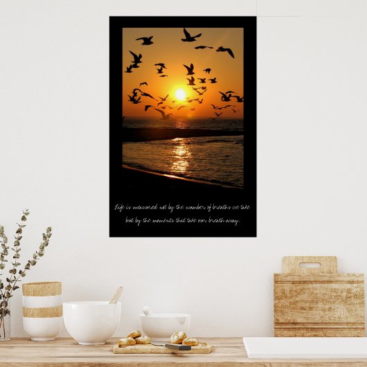 Affiche du coucher du soleil (Cuisine)