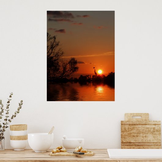 affiche du coucher du soleil (Cuisine)