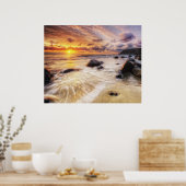 Affiche du coucher du soleil en mouvement (Cuisine)